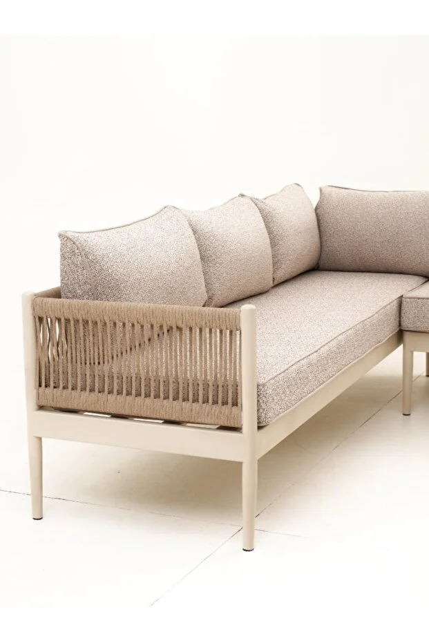 Nadide Bahçe Balkon Köşe Takımı ( Puf Dahil)